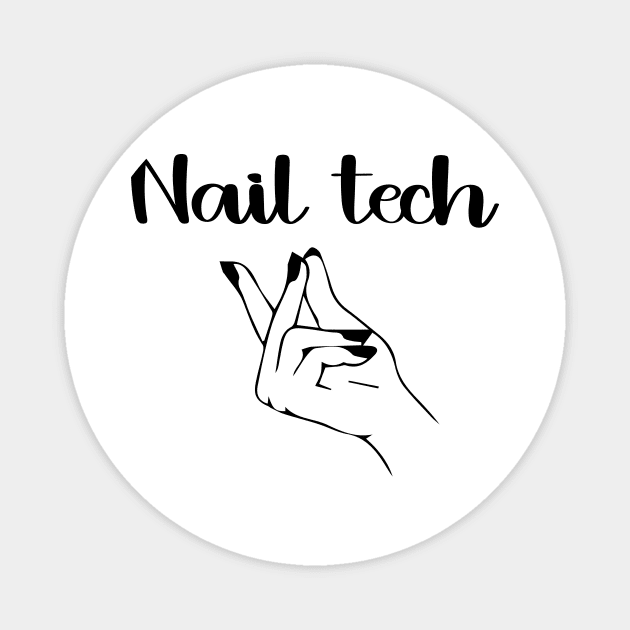 Nail tech  Gift for Women's  spring nails Magnet by soukai